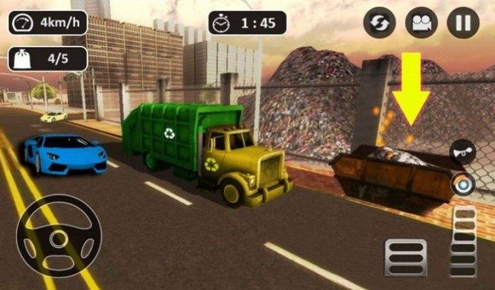 垃圾车行驶游戏(garbage trash truck driving)